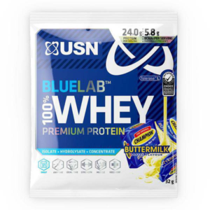 BlueLab 100% Whey Chocolate Wafer 32g protein sachet.